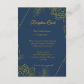 Carte D'accompagnement Réception de mariage Élégance Dorée (Devant)