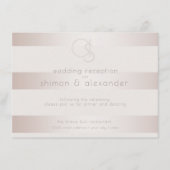 Carte D'accompagnement Réception de mariage | Élégant Moderne Blush Perle (Devant)