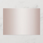 Carte D'accompagnement Réception de mariage | Élégant Moderne Blush Perle (Dos)