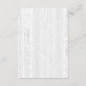 Carte D'accompagnement Réception de mariage en bois floral rustique rose (Dos)