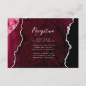 Carte D'accompagnement Réception de mariage en écriture cursive Agate arg (Devant)