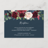 Carte D'accompagnement Réception De Mariage En Fleurs Radiantes (Devant)