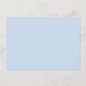 Carte D'accompagnement Réception de mariage | En vichy bleu monogramme (Dos)