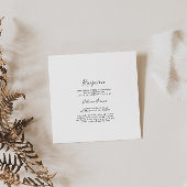 Carte D'accompagnement Réception De Mariage Espagnol Simple