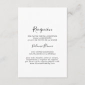 Carte D'accompagnement Réception De Mariage Espagnol Simple (Devant)