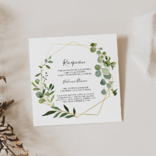 Carte D'accompagnement Réception de mariage espagnole Feuille verte tropi