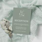 Carte D'accompagnement Réception De Mariage Et Ampersand Vert Sage Modern