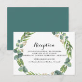 Carte D'accompagnement Réception de mariage eucalyptus (Devant / Derrière)