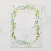 Carte D'accompagnement Réception de mariage Eucalyptus dans la verdure ru (Dos)