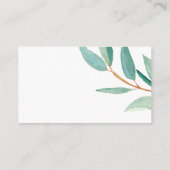 Carte D'accompagnement Réception de mariage feuille fraîche Eucalyptus (Dos)