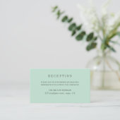 Carte D'accompagnement Réception de mariage feuille fraîche Eucalyptus (Debout devant)