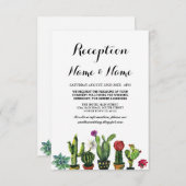 Carte D'accompagnement Réception de mariage Fiesta Cactus Insertions mexi (Devant / Derrière)
