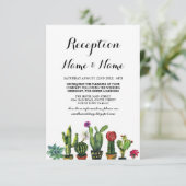 Carte D'accompagnement Réception de mariage Fiesta Cactus Insertions mexi (Debout devant)