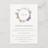 Carte D'accompagnement Réception De Mariage Fleur Lilac Meadow Chic (Devant)
