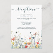 Carte D'accompagnement Réception De Mariage Fleur sauvage Animée (Devant)