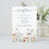 Carte D'accompagnement Réception De Mariage Fleur sauvage Animée (Debout devant)