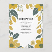 Carte D'accompagnement Réception de mariage fleuri jaune betercup (Devant)