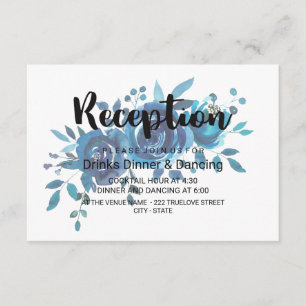 Carte D'accompagnement Réception de mariage floral aquarelle quelque chos