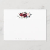 Carte D'accompagnement Réception de mariage floral bohème rustique de Bou (Dos)