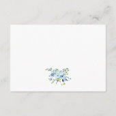 Carte D'accompagnement Réception de mariage floral de la Marine Bleue Sim (Dos)