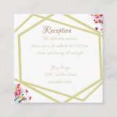 Carte D'accompagnement Réception De Mariage Floral Élégante Et Moderne (Devant)