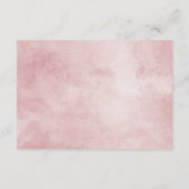 Carte D'accompagnement Réception de mariage floral encadré rose et or ros (Dos)