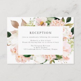 Carte D'accompagnement Réception De Mariage Floral Flush Spring