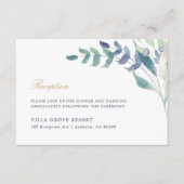 Carte D'accompagnement Réception De Mariage Floral Luxe (Devant)