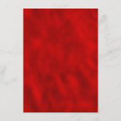 Carte D'accompagnement Réception de mariage floral rouge et or (Dos)