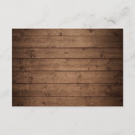 Carte D'accompagnement Réception de mariage floral rustique moderne Détai (Dos)