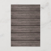 Carte D'accompagnement Réception de Mariage Floral Succulent Rustique (Dos)