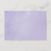 Carte D'accompagnement Réception de mariage floral violet pastel (Dos)