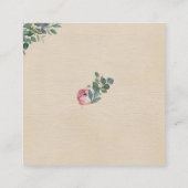 Carte D'accompagnement Réception de mariage florale Blush Sage (Dos)