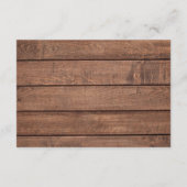 Carte D'accompagnement Réception De Mariage Florale Fleur sauvage En Bois (Dos)