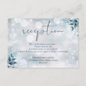 Carte D'accompagnement Réception de mariage florale rustique aux flocons (Devant)