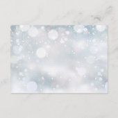 Carte D'accompagnement Réception de mariage florale rustique aux flocons (Dos)