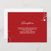 Carte D'accompagnement réception de mariage florissante (Devant / Derrière)