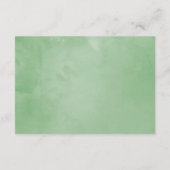 Carte D'accompagnement Réception de mariage géométrique à la verdure trop (Dos)