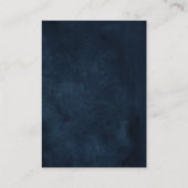 Carte D'accompagnement Réception de mariage géométrique bleu bleu bleu Du (Dos)