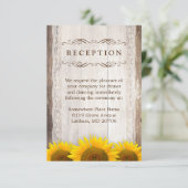 Carte D'accompagnement Réception de mariage Grange rustique Bois Dentelle (Debout devant)