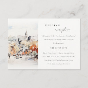 Carte D'accompagnement Réception de mariage Greenville Caroline du Sud