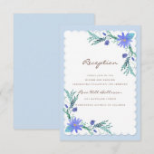 Carte D'accompagnement Réception de mariage hivernal au Bois des Cerfs Am (Devant / Derrière)