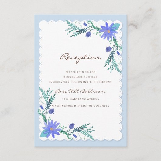 Carte D'accompagnement Réception de mariage hivernal au Bois des Cerfs Am (Devant)