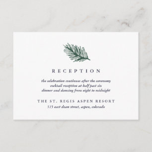 Carte D'accompagnement Réception de mariage Holly et Pine