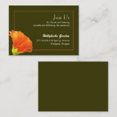 Carte D'accompagnement Réception de mariage Hollyhock simple (Devant / Derrière)