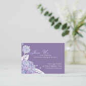 Carte D'accompagnement Réception De Mariage Hydrangea (Debout devant)