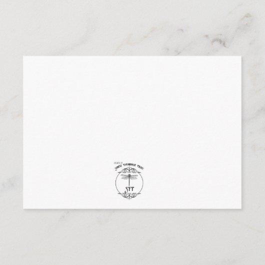 Carte D'accompagnement Réception de mariage Ivy & Sage (Dos)