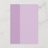 Carte D'accompagnement Réception de mariage Lavender Love (Dos)