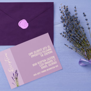 Carte D'accompagnement Réception de mariage Lavender Love