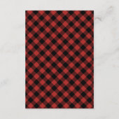 Carte D'accompagnement Réception de mariage Lumberjack Plaid Canoë + Flèc (Dos)